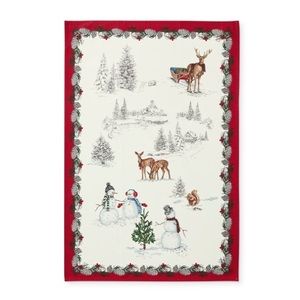 Williams Sonoma Winter Wonderland Snowman Kitchen Towels, Set of 2 ❄️☃️🎅🏻🎄
